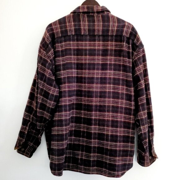ST. John's Bay XXL Red Plaid Button-up Cotton Long Sleeve Work Shacket - Picture 4 of 11